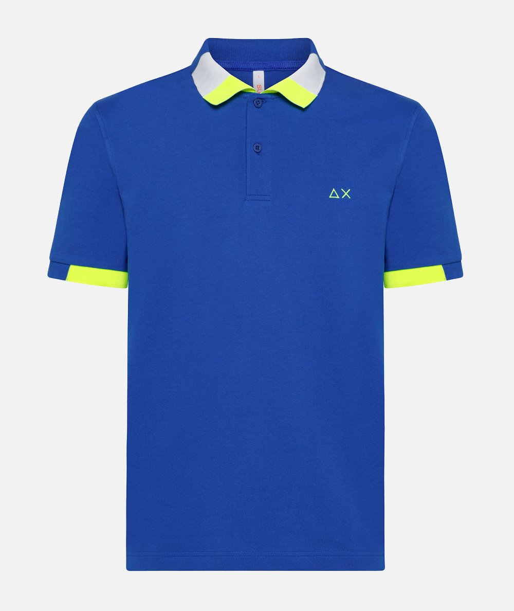 Fluo Multicolor Stretch Polo - Royal