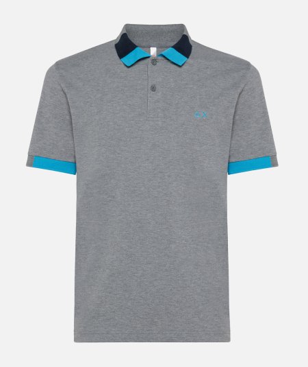 Fluo Multicolor Stretch Polo - Royal