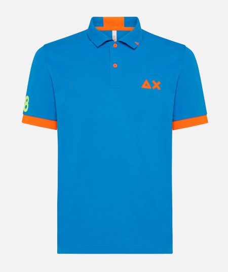 Elasticized Fluo Logo Polo - Turquoise - Duepistudio ***** Abbigliamento, Accessori e Calzature | Uomo - Donna