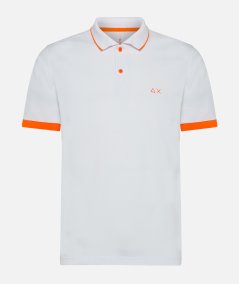 Polo Small Stripe Fluo Elasticizzata - Bianco