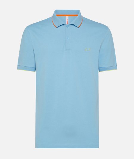 Polo Small Stripe on collar Elasticizzata - Azzurro - Duepistudio ***** Abbigliamento, Accessori e Calzature | Uomo - Donna