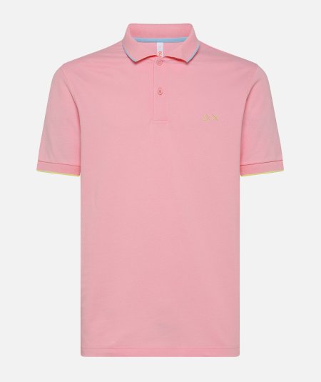 Polo Small Stripe on collar Elasticizzata - Rosa - Duepistudio ***** Abbigliamento, Accessori e Calzature | Uomo - Donna