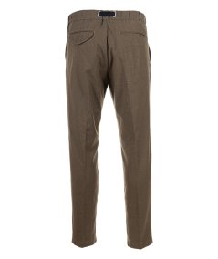 Trousers with technical fabric laces