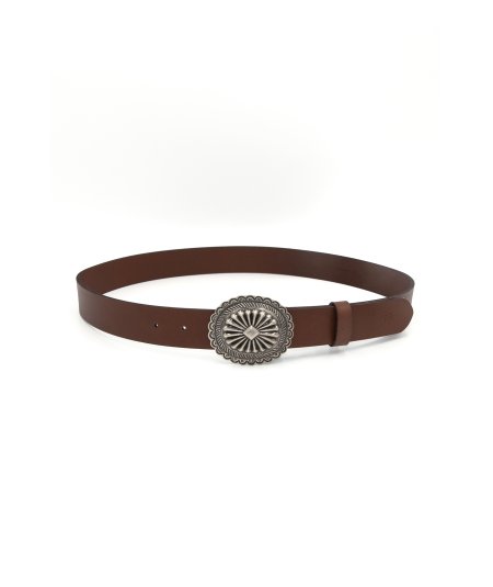 Wide leather belt with concho - Duepistudio ***** Abbigliamento, Accessori e Calzature | Uomo - Donna