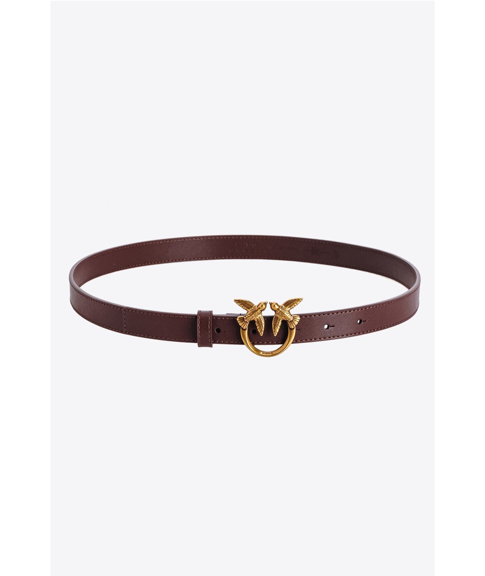 Love Birds thin belt in leather