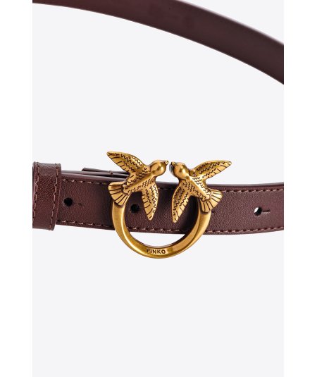 Love Birds thin belt in leather