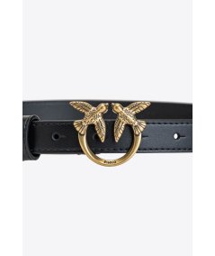 Love Birds thin leather belt