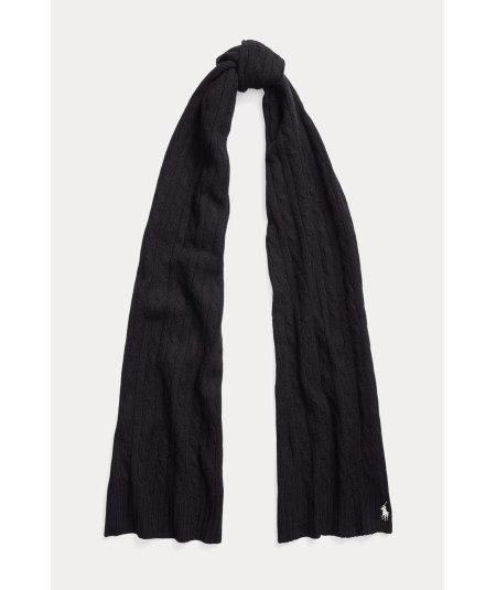 Braided wool and cashmere scarf