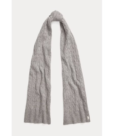 Braided wool and cashmere scarf