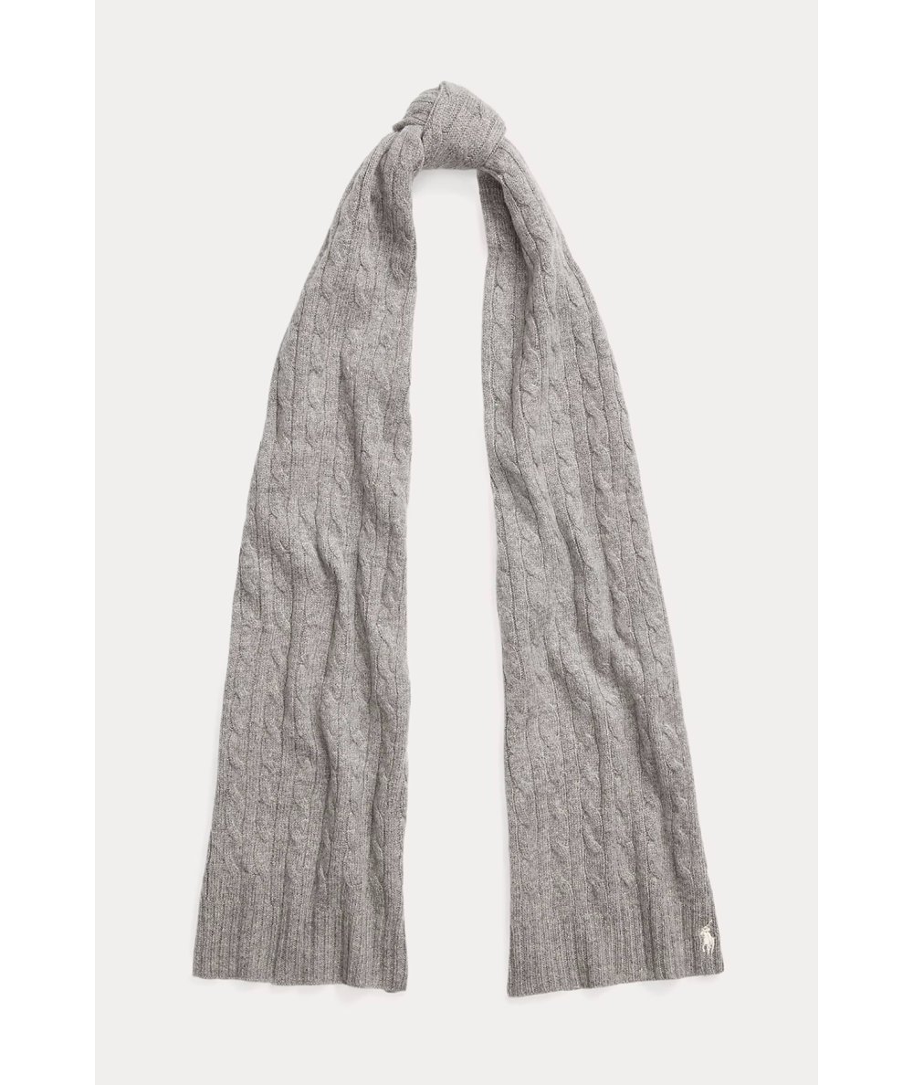 Braided wool and cashmere scarf