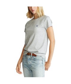 T-shirt girocollo in jersey di cotone