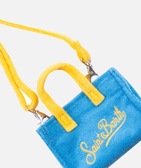 Keychain bag in turquoise sponge