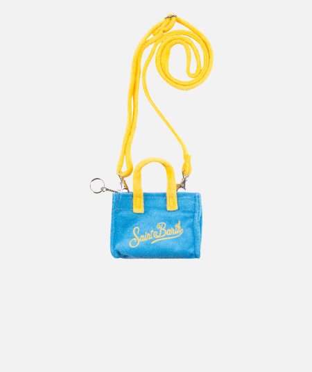 Keychain bag in turquoise sponge