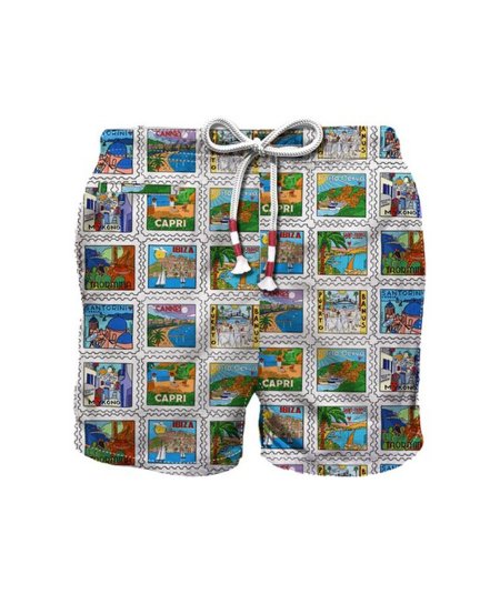 Postcard print boxer swimsuit - Duepistudio ***** Abbigliamento, Accessori e Calzature | Uomo - Donna