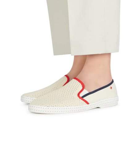 Espadrillas in tela di cotone e rete