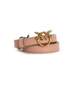 Cintura sottile love birds in pelle