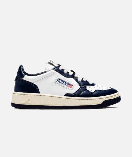 SNEAKER LEATH / LEATH WHT / BLUE - Duepistudio ***** Abbigliamento, Accessori e Calzature | Uomo - Donna