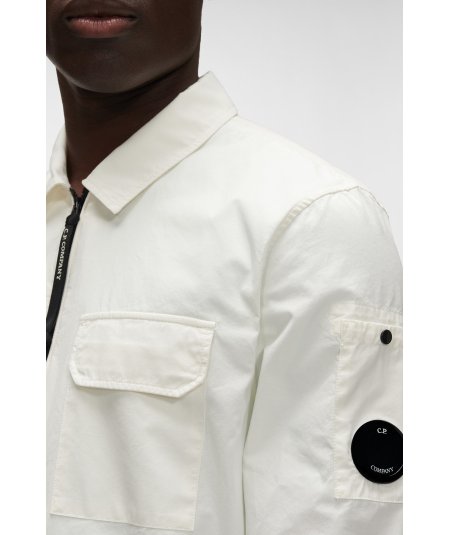 Emerized Gabardine Zipped Shirt