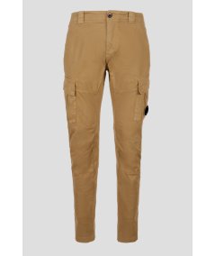 Stretch satin cargo pants