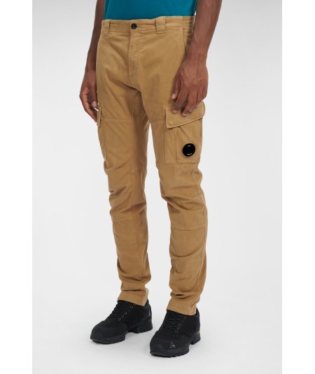 Pantaloni cargo in raso elasticizzato