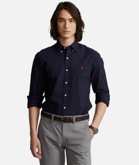 Camicia Oxford tinta in capo Slim-Fit