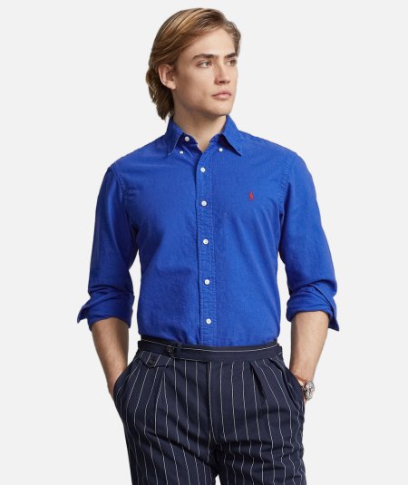 Camicia Oxford tinta in capo Slim-Fit