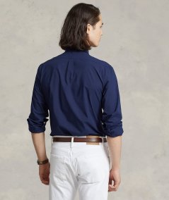 Camicia in popeline stretch Slim-Fit