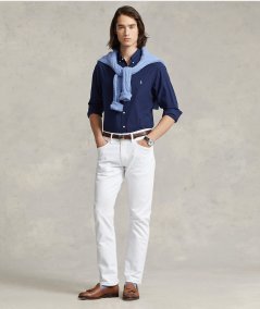 Camicia in popeline stretch Slim-Fit