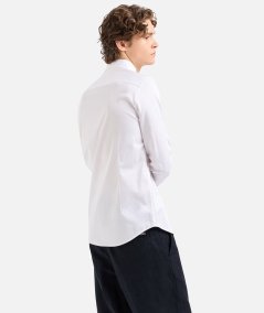 Camicia slim fit in satin stretch