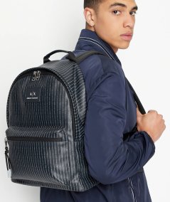 Backpack with logo print