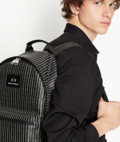 Backpack with logo print