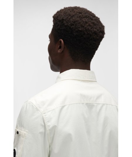 Emerized Gabardine Zipped Shirt