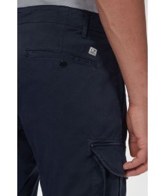 Pantaloni cargo in raso elasticizzato