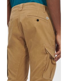 Stretch satin cargo pants