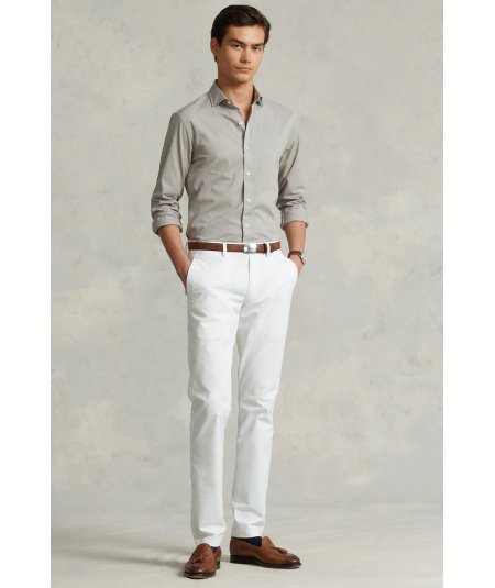 Slim-Fit garment-dyed twill shirt