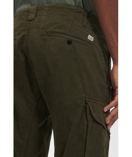 Pantaloni cargo in raso elasticizzato