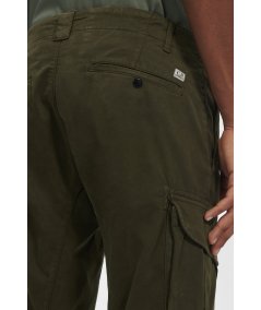 Stretch satin cargo pants