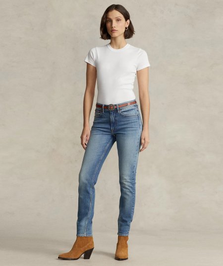 Mid-rise skinny jeans