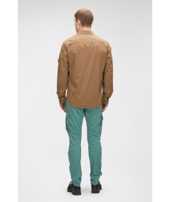 Gabardine zip-up shirt