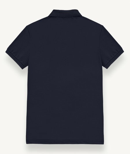 Piqué polo shirt with ribbed edges