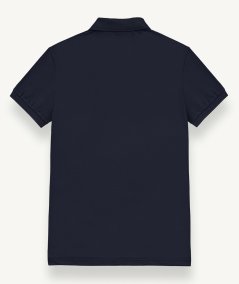 Piqué polo shirt with ribbed edges