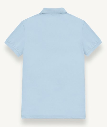 Piqué polo shirt with ribbed edges