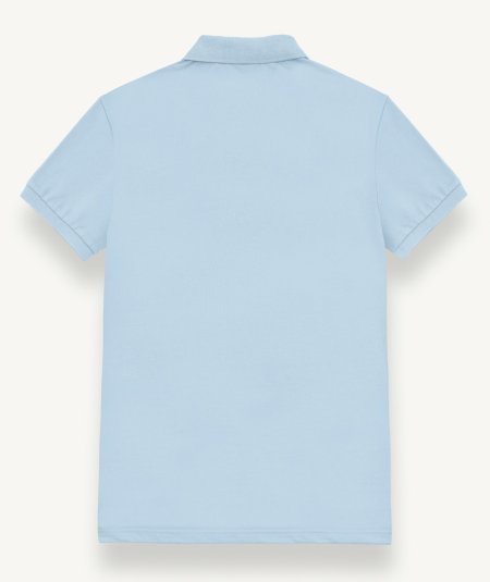 Piqué polo shirt with ribbed edges