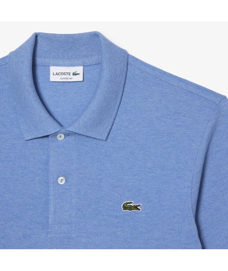 Classic cut polo shirt in petit piqué chiné