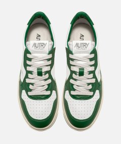 SNEAKER LEATH / LEATH - WHT / GREEN