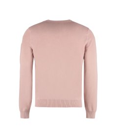 Crew neck sweater in cotton crepe