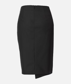 Midi skirt with piercing buckle