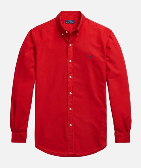 Slim-Fit Garment Dyed Oxford Shirt