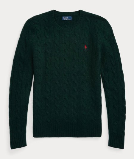 Maglia a trecce in lana e cashmere