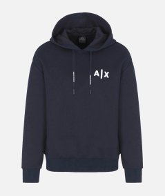 Sweatshirt with hood and small logo